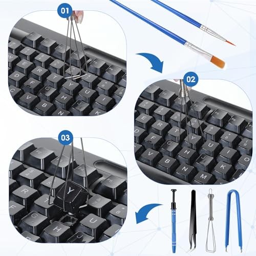 Keyboard Remover Tool Kit, 6PCS Keyboard Cleaning Tools, Switch Puller,