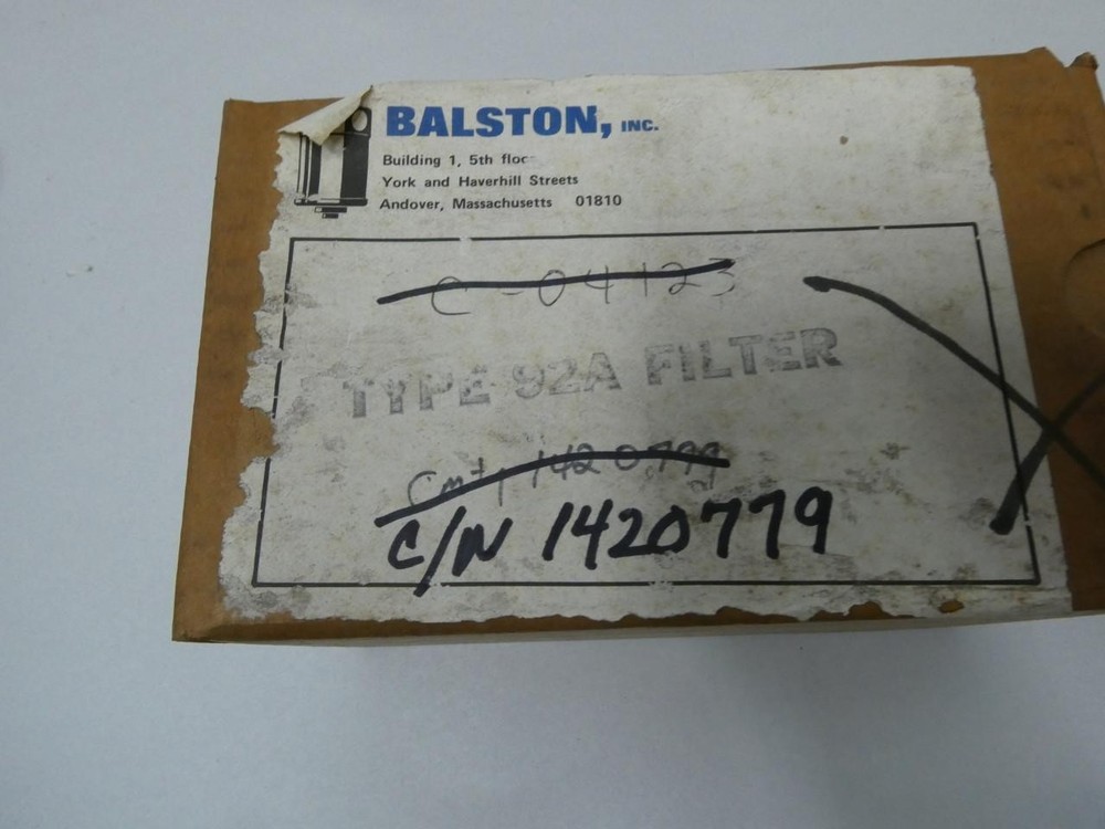 Balston 92A 100-12 Filter Housing