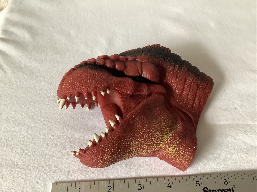 5.5”, Detailed, Dinosaur Hand Puppet, rubber/silicone