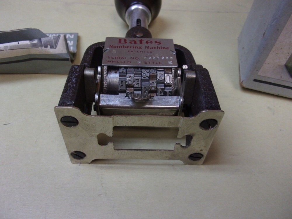 Bates 7 Wheel Numbering Machine Style E