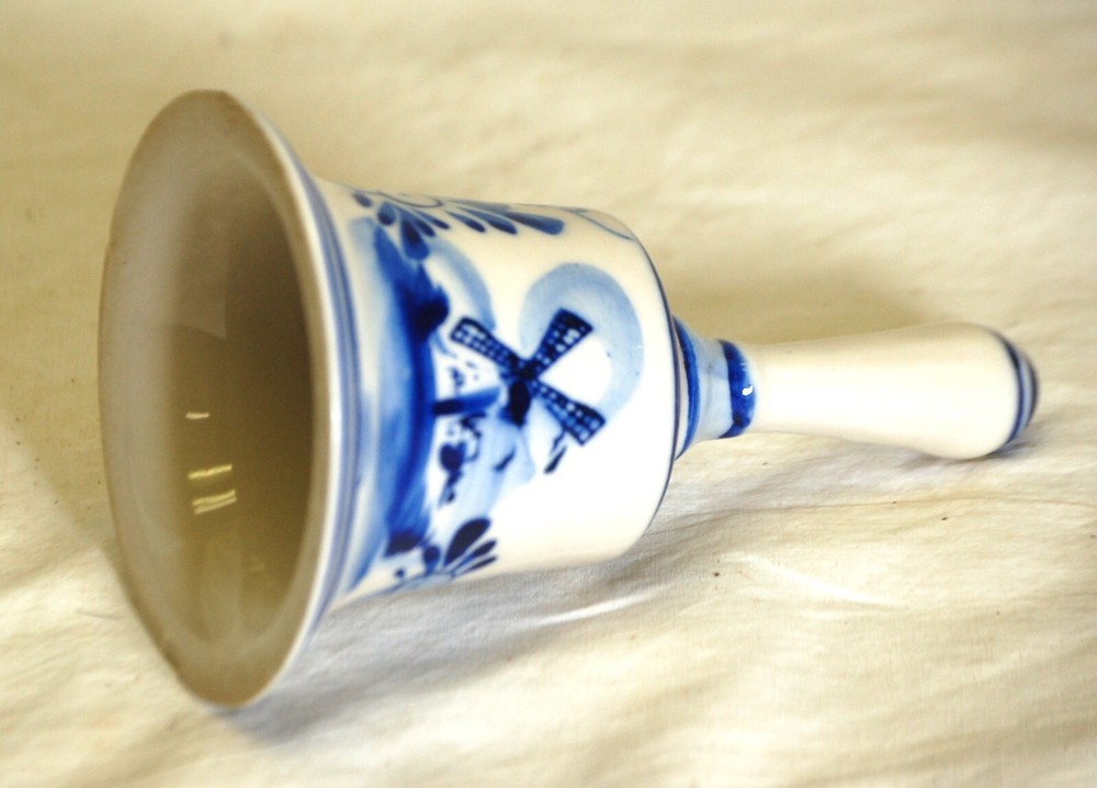 Delft Blue & White Bell Windmill Decorative