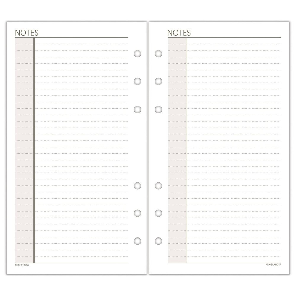 Day Runner Undated Planner Notes Refill, 3.75 x 6.75 Inches Portable, Gray