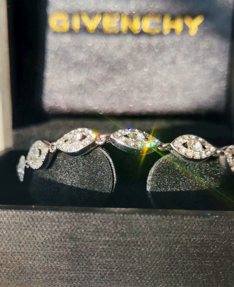 Givenchy Crystal Flex Bracelet Silver