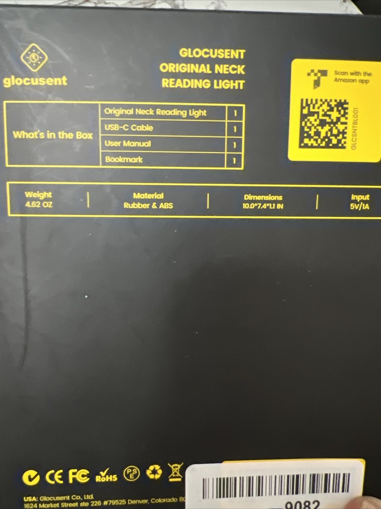 Glocusent Original Neck Reading Light Book Light New GLCSNTBL001)