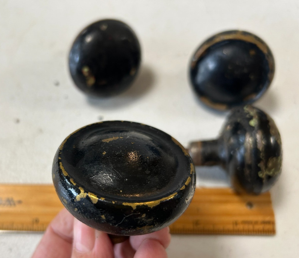 Vintage Brass Painted Door Knobs