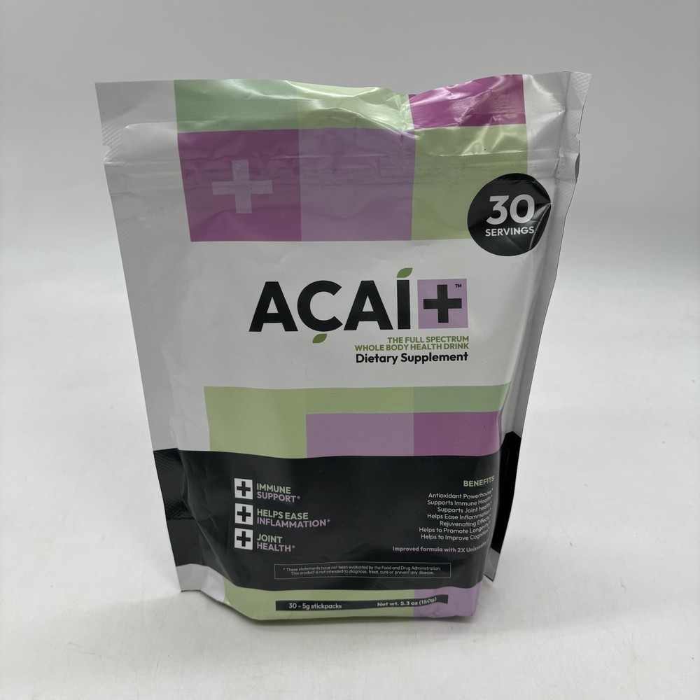 Açaí Base Expiration Dietary Supplement Drink Packets Exp 07-26 NEW