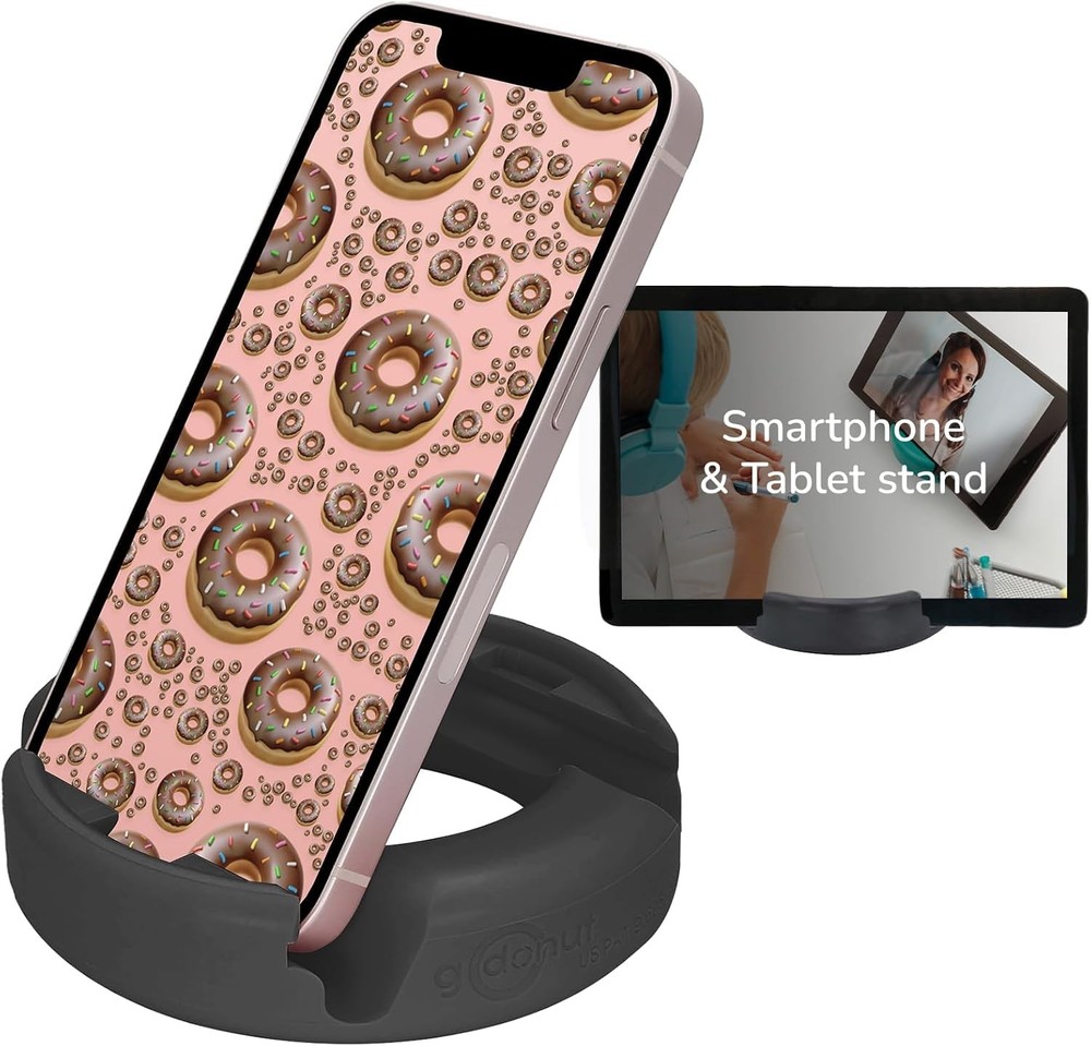 GoDonut Original – Smartphone and Tablet Stand – Compatible Medium, Black