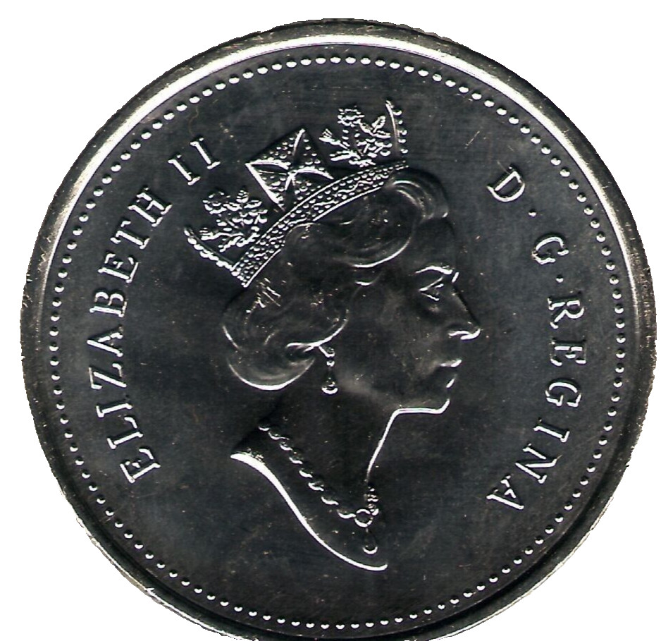 CANADA - 25 CENTS, 1995 -KM# 184