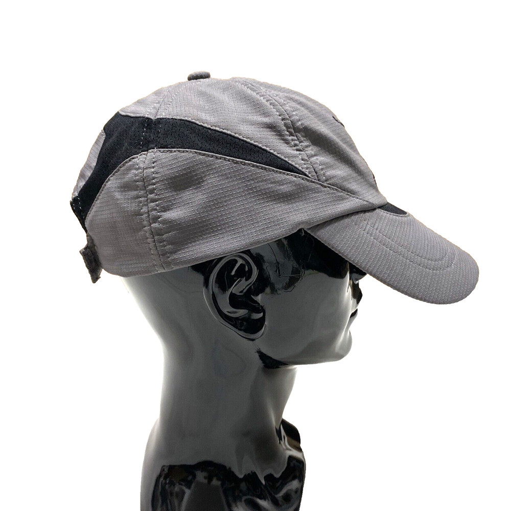 Silverman Triathlon Men's OSFA Panel Hat Cap Strap Back Gray Black