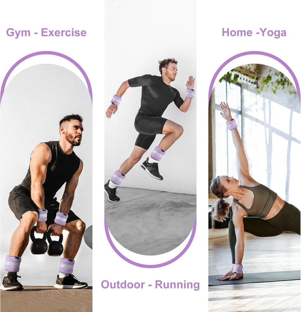 Comfortable Mercerized Cotton Ankle Weights 1-20 LBS - Ideal for All Workouts