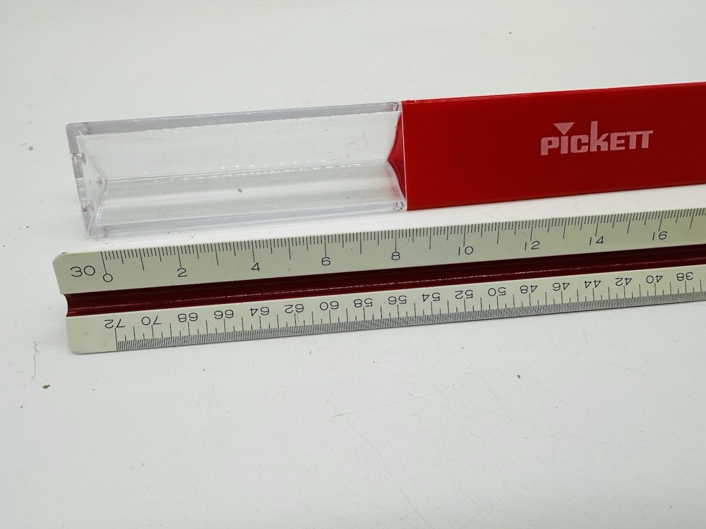 Pickett Architecture Scale 234-E Drafting Drawing Ruler 3 Sided 234E Engineer
