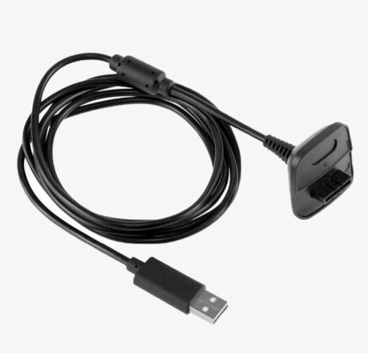 Controller Charging Cable - Black For Microsoft Xbox 360 Controller