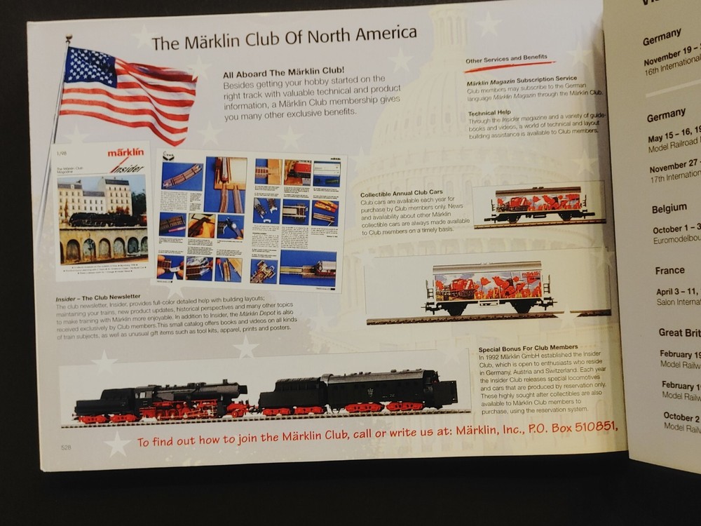 1998/99 E MARKLIN HO TRAIN CATALOG VG