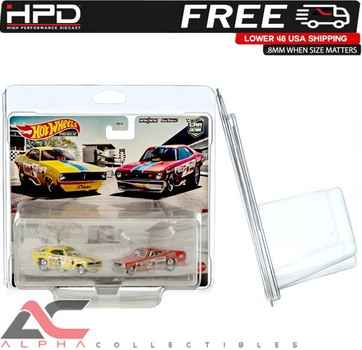 5 PACK HPD PROTECTOR CASE (2-CAR TARGET EXCLUSIVE) HOT WHEELS .8MM