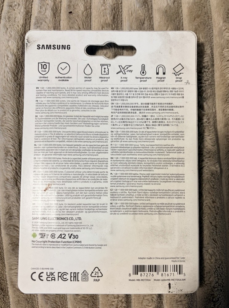 Samsung EVO Select microSD Memory Card + Adapter, 128GB