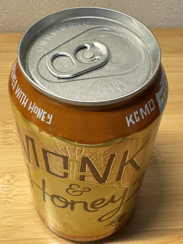 Monk & Honey Ale - Torn Label - Empty Beer Can Bottom Opened - KCMO