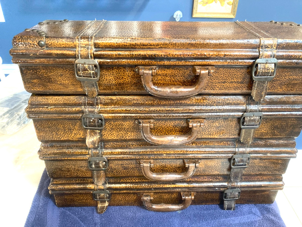 Vintage 5 Compartment Wooden Wine Storage Case