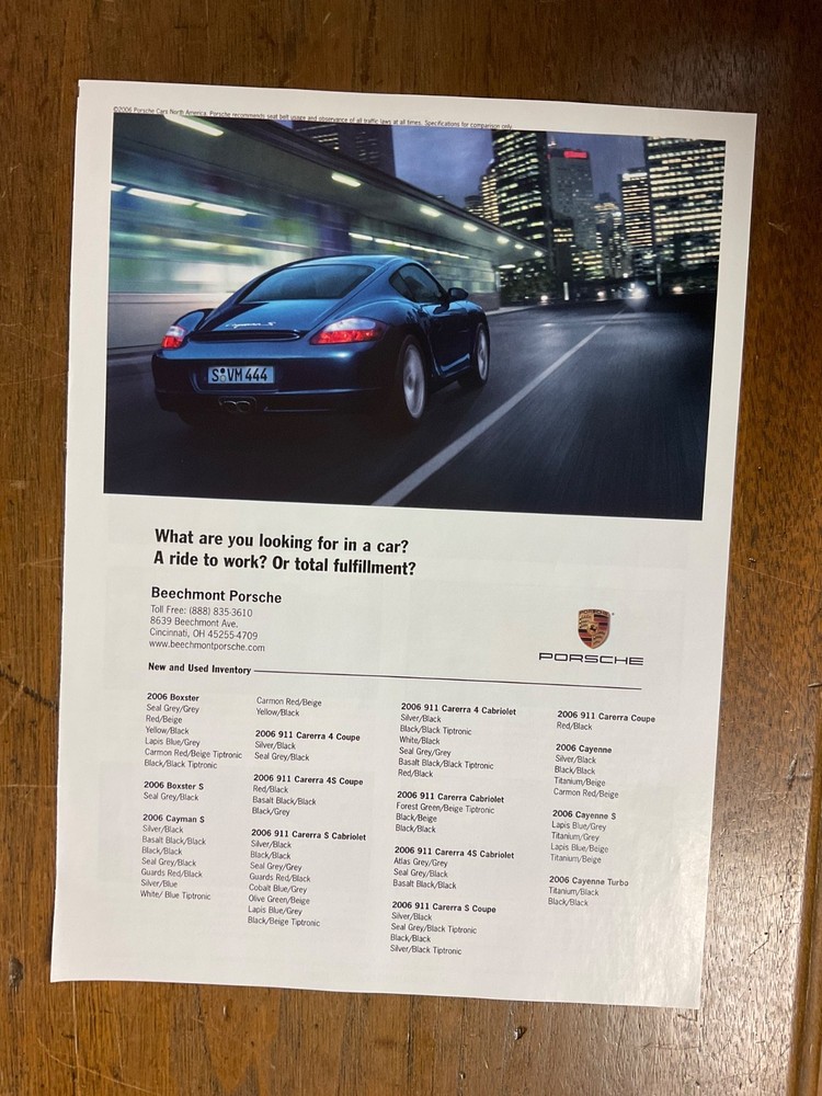 Misc 4147 Advertisement 2006 Porsche