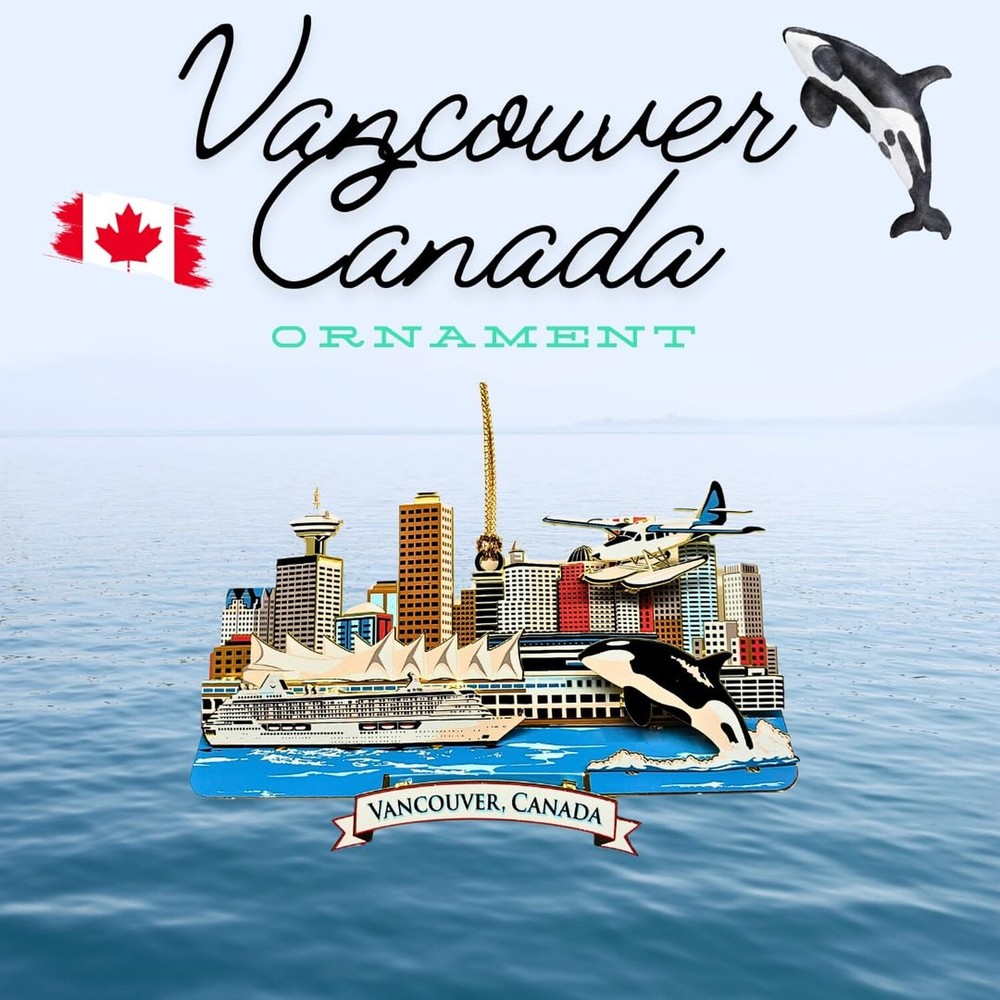 Vancouver Canada Ornament Color Brass