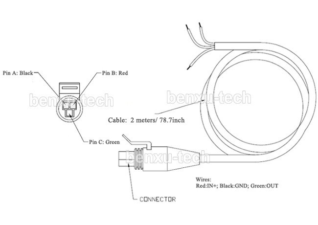 2m Cable Pressure Transducer Sensor Transmitter Sender for non-corrosive medium