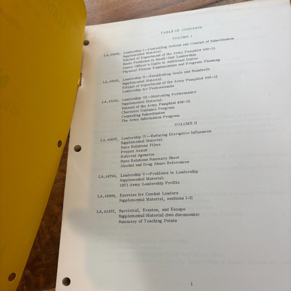 Armor Officer Basic Course Leadership Packet Vol 1 & 2 Student Fort Knox