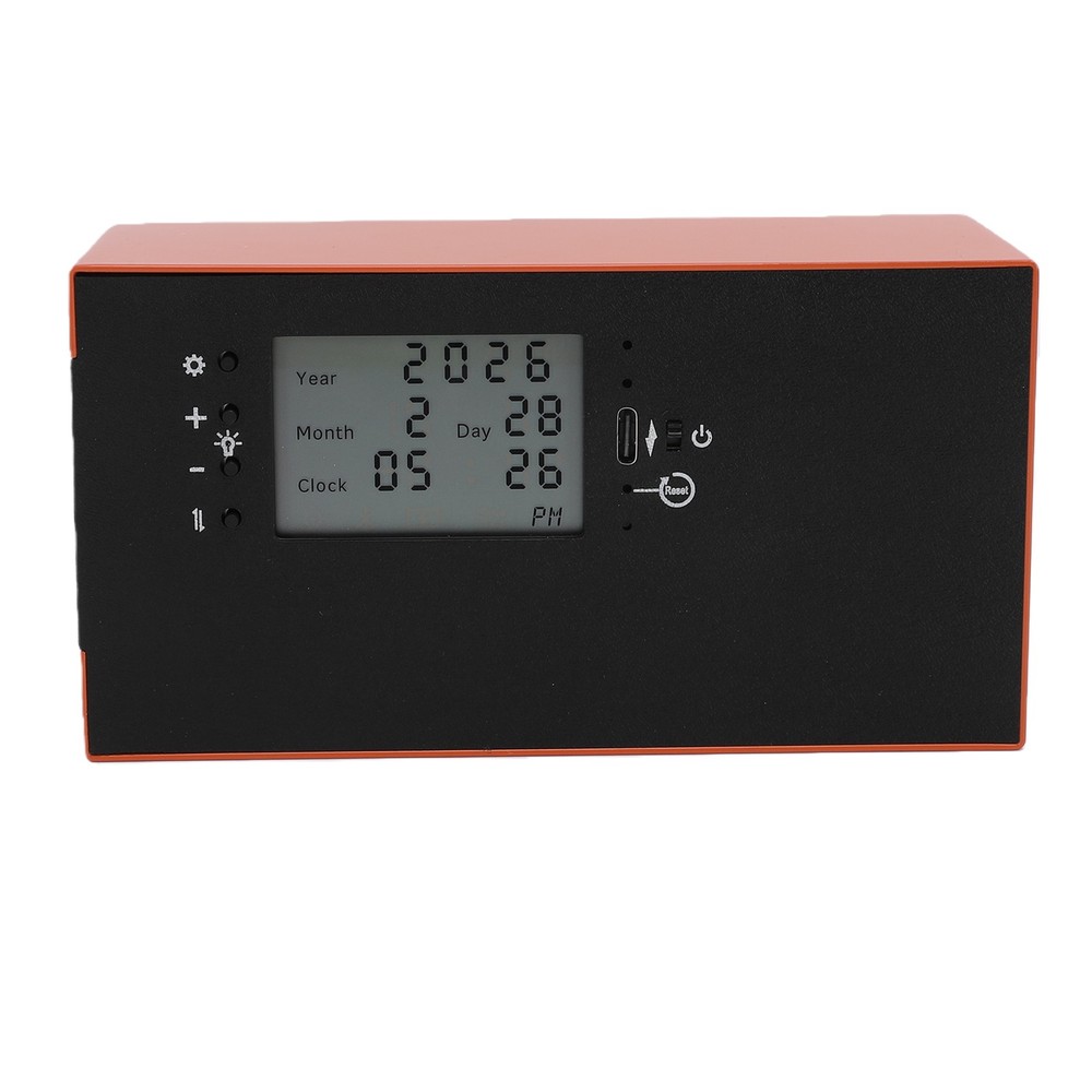 Automatic Calendar Flip Clock With LED Display For Home Office Decor