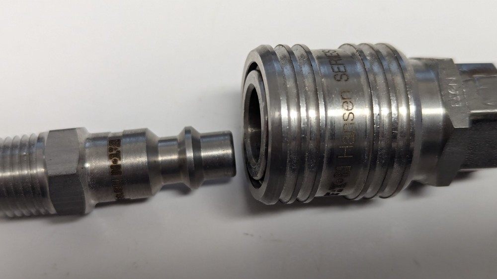 Hansen 1/4" NPT Stainless Quick Coupling Set, Connector, Valved, LL1100 & LL10