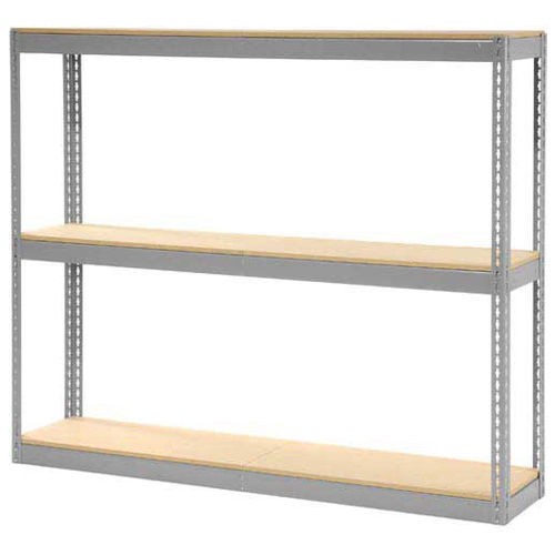 Record Storage Rack Without Boxes 72"W x 15"D x 60"H Gray