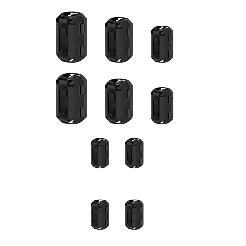 10PCS Ring Core Ferrite Clips Reduce Electromagnetic Interference Improve Signal