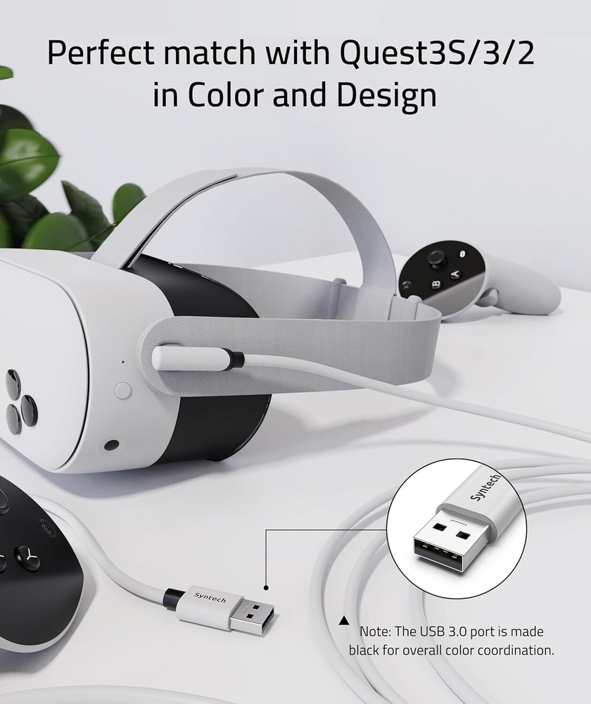 16FT Oculus/Meta Link Cable - High-Speed USB 3.0 for Enhanced VR Performance
