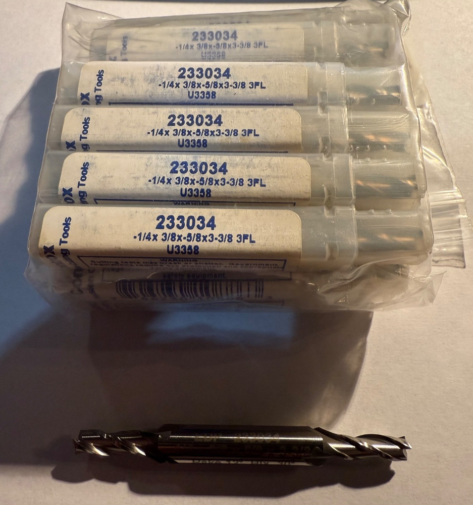 Controx Cobalt 1/4 3Fl DE Endmill #233034