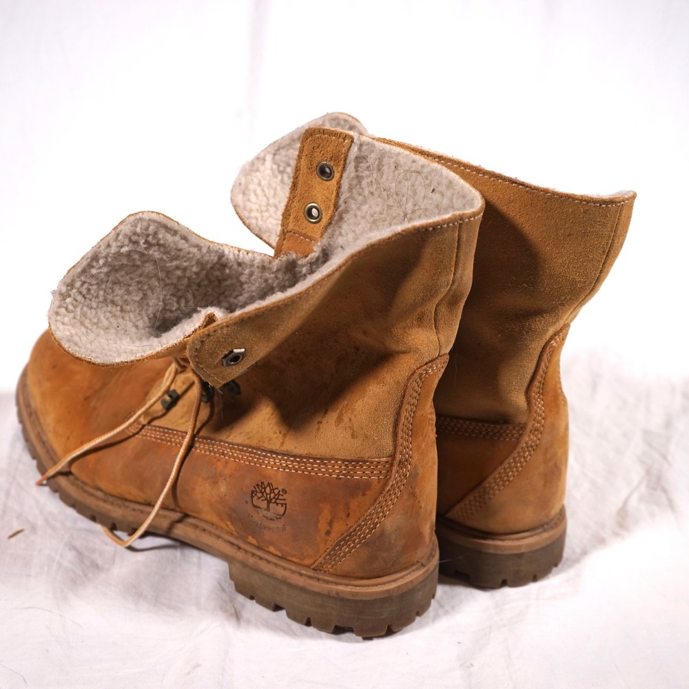 Timberland Womens Authentics Teddy Fleece Fold Down Boots Size 9