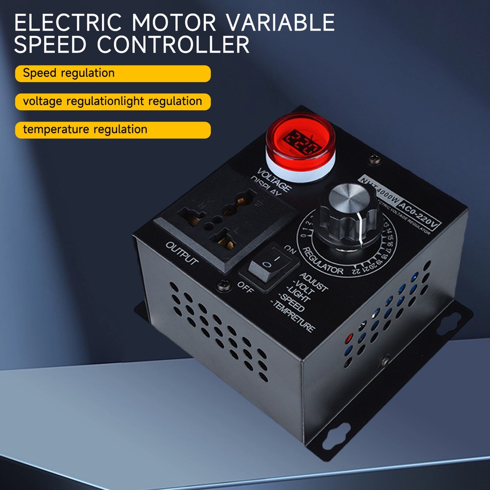 AC 120V~220V 4000W 15A Motor Variable Speed Controller Volt Regulator Dimmer