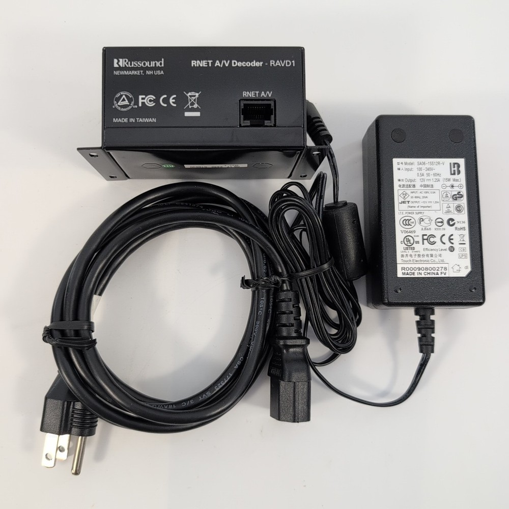 Russound RAVD1 RNET A/V Decoder w/ Power Adapter