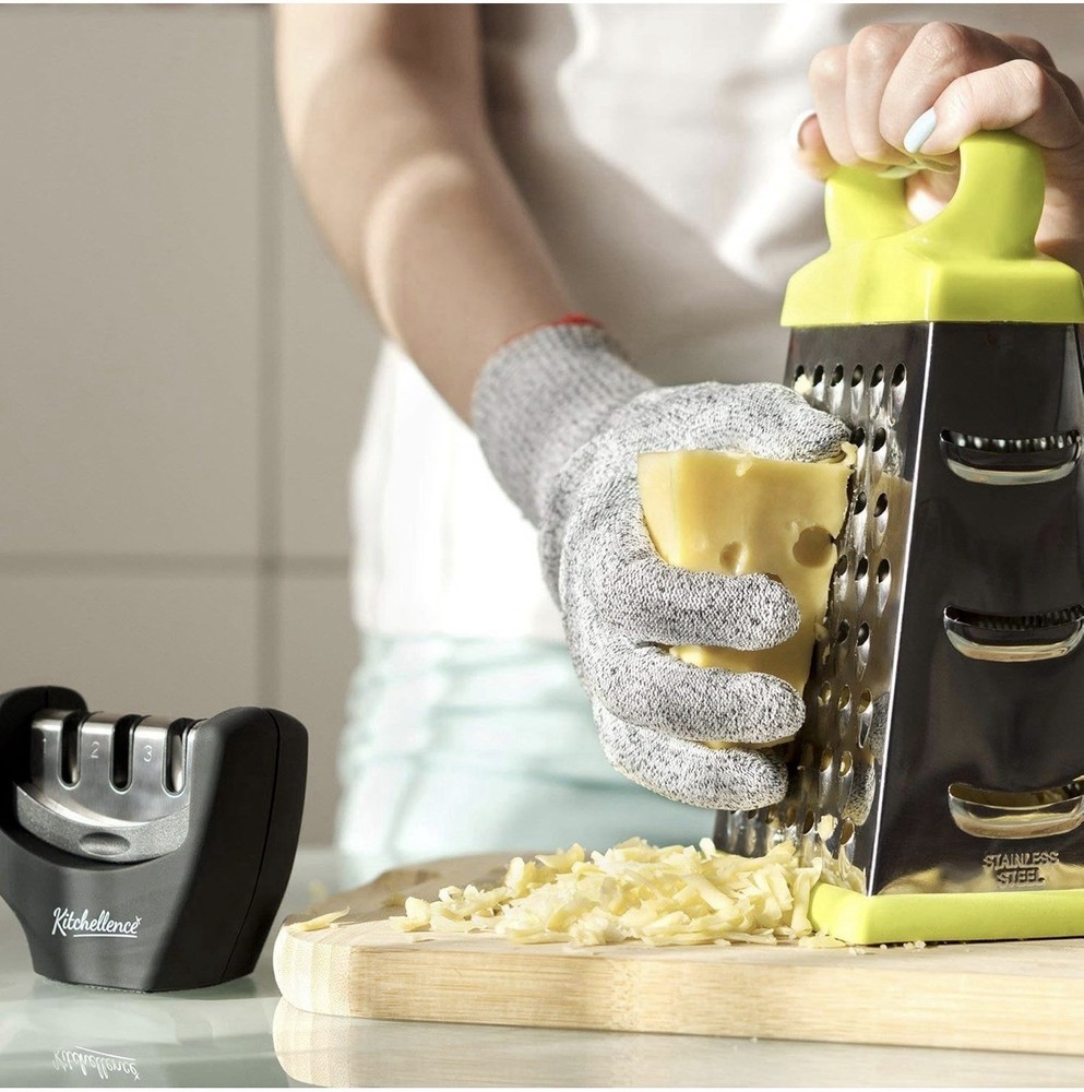 Kitchellence 4-in-1 Three Stage Knife Sharpener Tool New