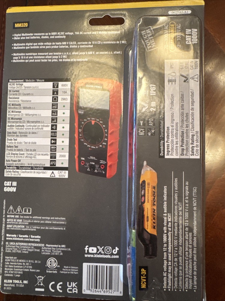 Klein Tools Electrical Test Kit # 25kit1