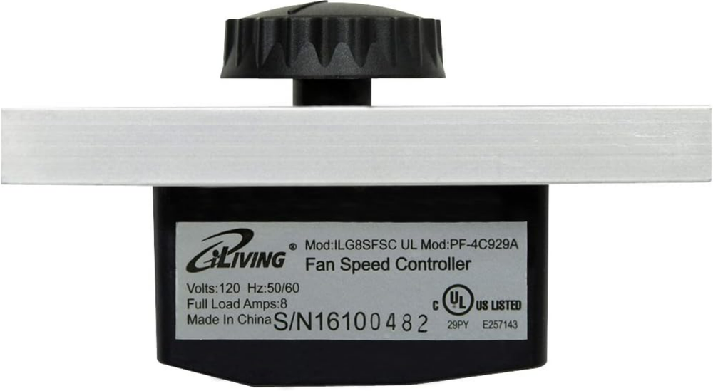 Variable Speed Control Rotary Switch On/Off Controller for Exhaust Fan 120V / 8A