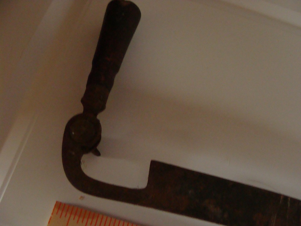 Antique Manual Tree Bark Stripper Blade Hand Tool Adjustable Wood Handles