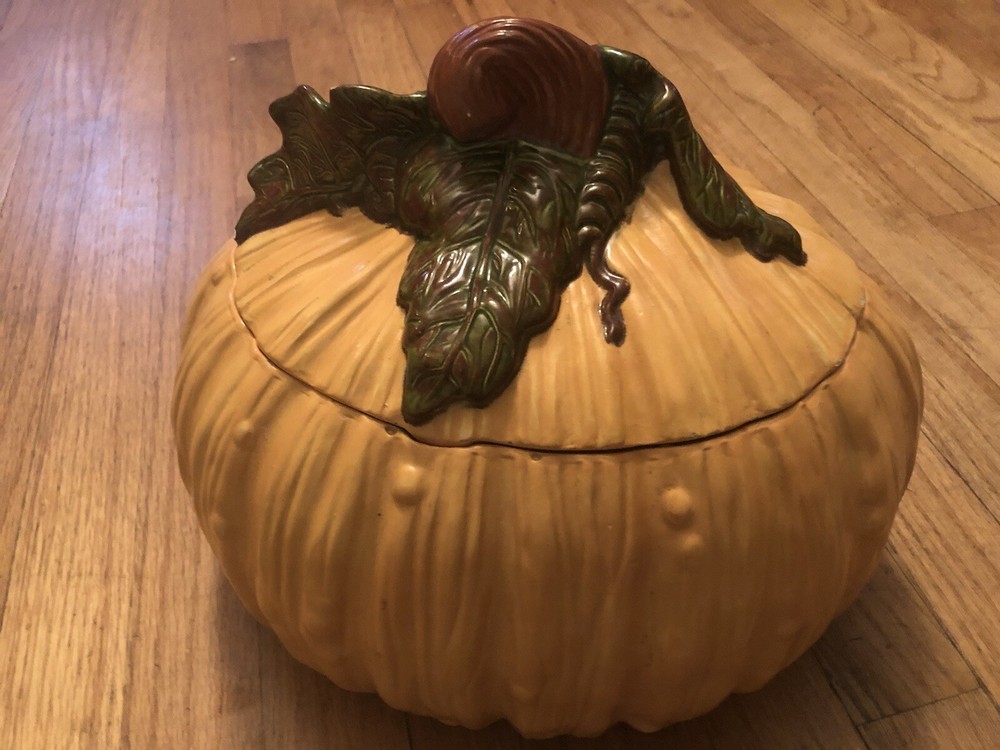 ceramic pumpkin vintage mayco