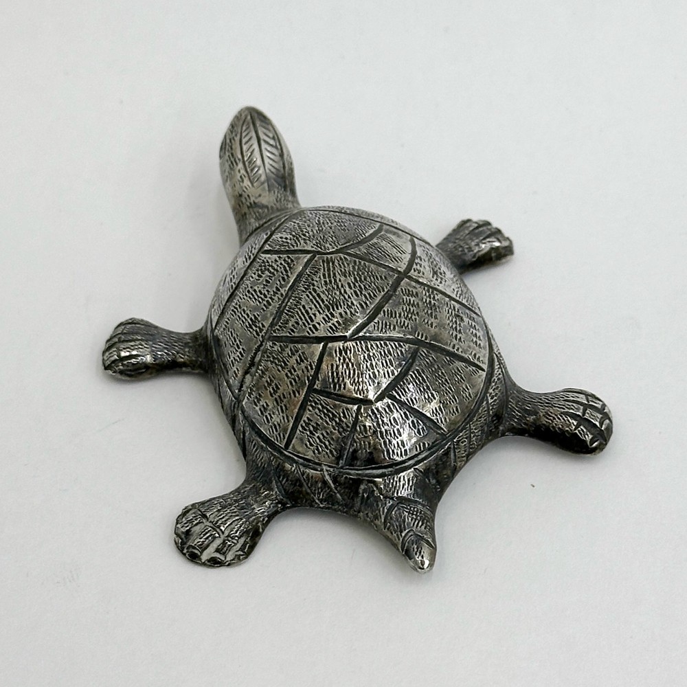 Solid Silver Turtle Figurine