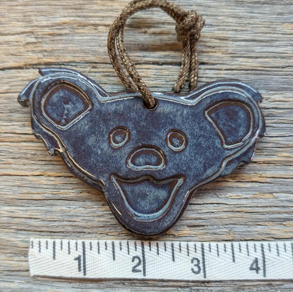 Grateful Dead Dancing Bear Ceramic Clay Ornament