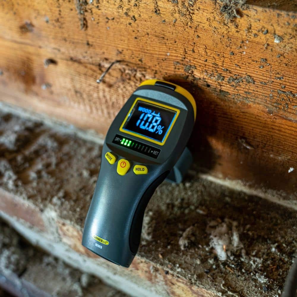 General Tools Moisture Meter Combo Pin &Pinless for Water Damage&Mold Prevention