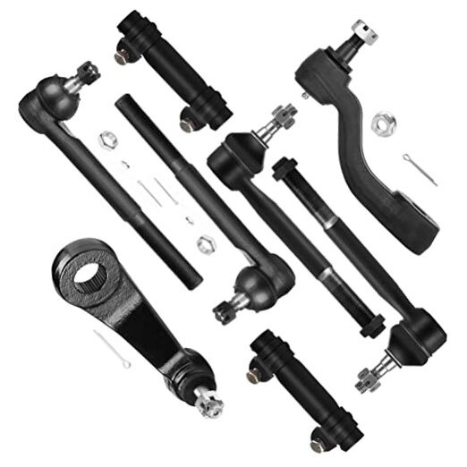 8pcs Front Suspension Kit Idler Arm Pitman Arm Inner Outer Tie Rod End