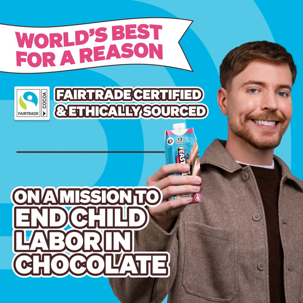 Feastables Protein Chocolate Milk 8oz – Shelf-Stable 6-Pack