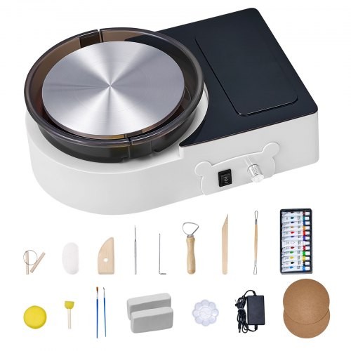 HOT/ Mini Pottery Wheel,6 inch Turntable,Forward and Reverse Rotation,Adjustabl