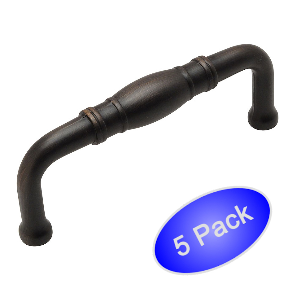 *5 Pack* Cosmas Cabinet Hardware Oil Rubbed Bronze Handle Pulls #4313ORB