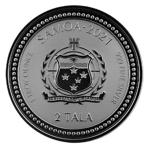 2021 Samoa Seahorse 1 oz Silver BU