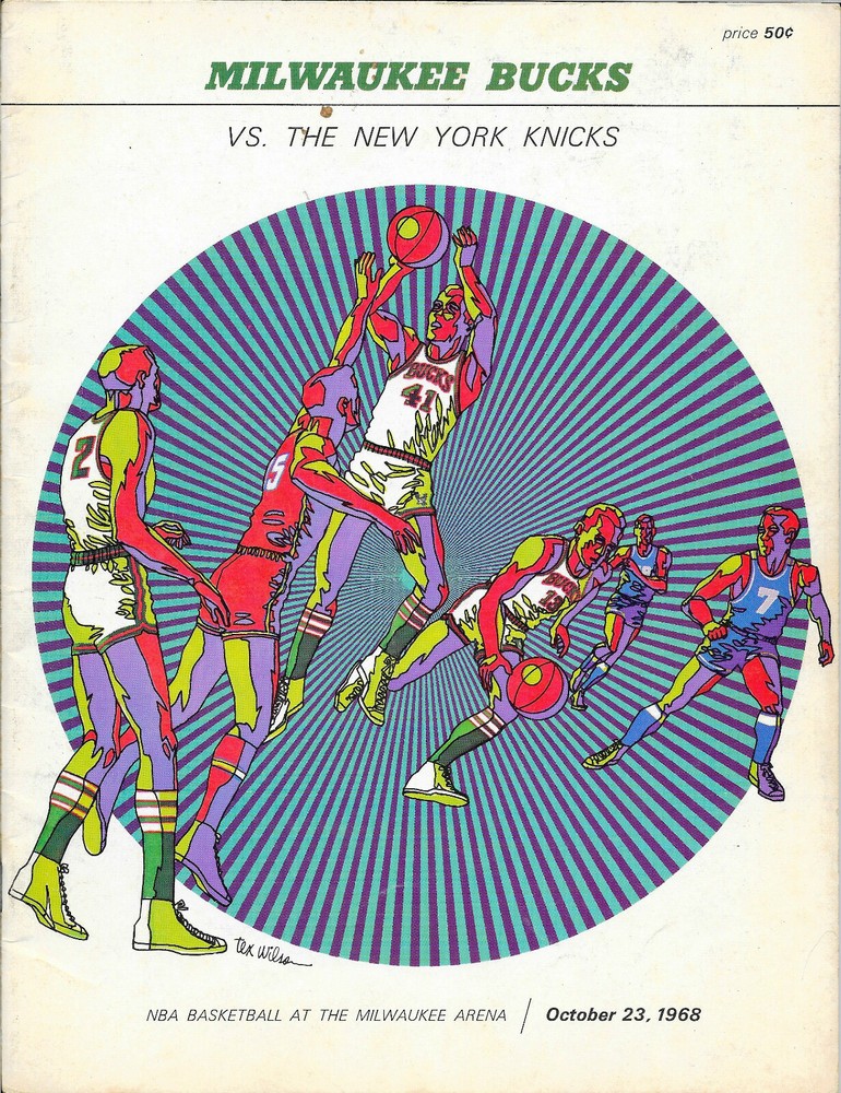 MILWAUKEE BUCKS VS. NEW YORK KNICKS  PROGRAM OCTOBER 23, 1968