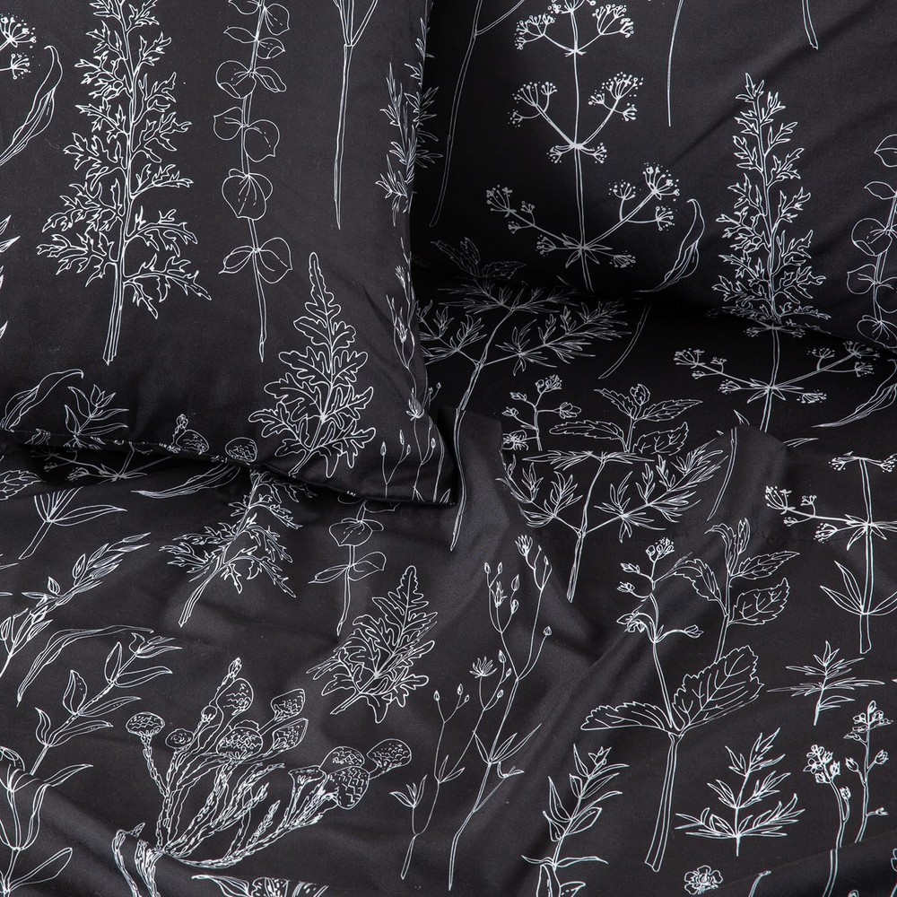 HYPREST Black Sheets Queen,Deep Pocket Sheets, 1800 Thread Count Pattrn Bed S...