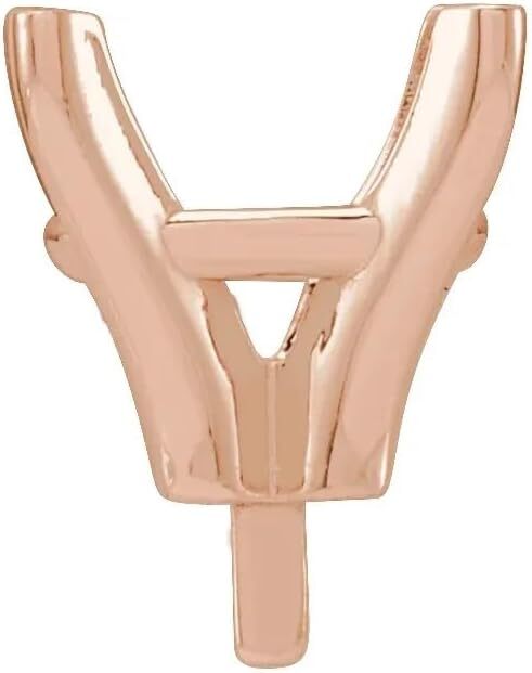14K Rose Gold Unset Cushion 4-Prong Peg Setting